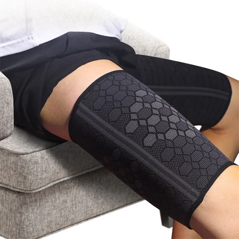 Cross-border High-elastic Knitted Nylon Sports Thigh Protector Cycling Basketball Football Anti-thigh Muscle Strain Leggings