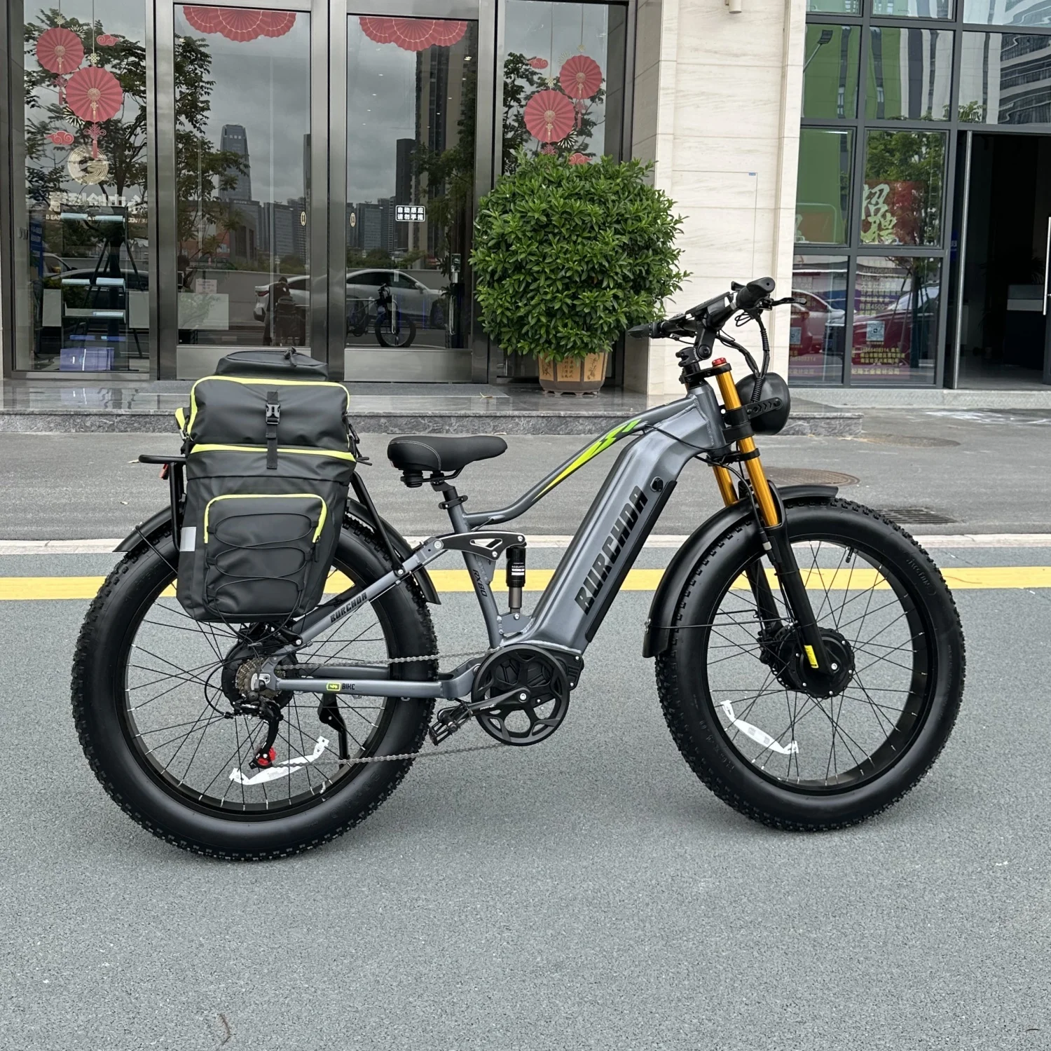 

Electric Mountain Bike BURCHDA RX80 Adult E Bike 26 Inch 4.0 48V20AH Hydraulic Disc Brake 7 Speed Dual Motor Aluminum Alloy