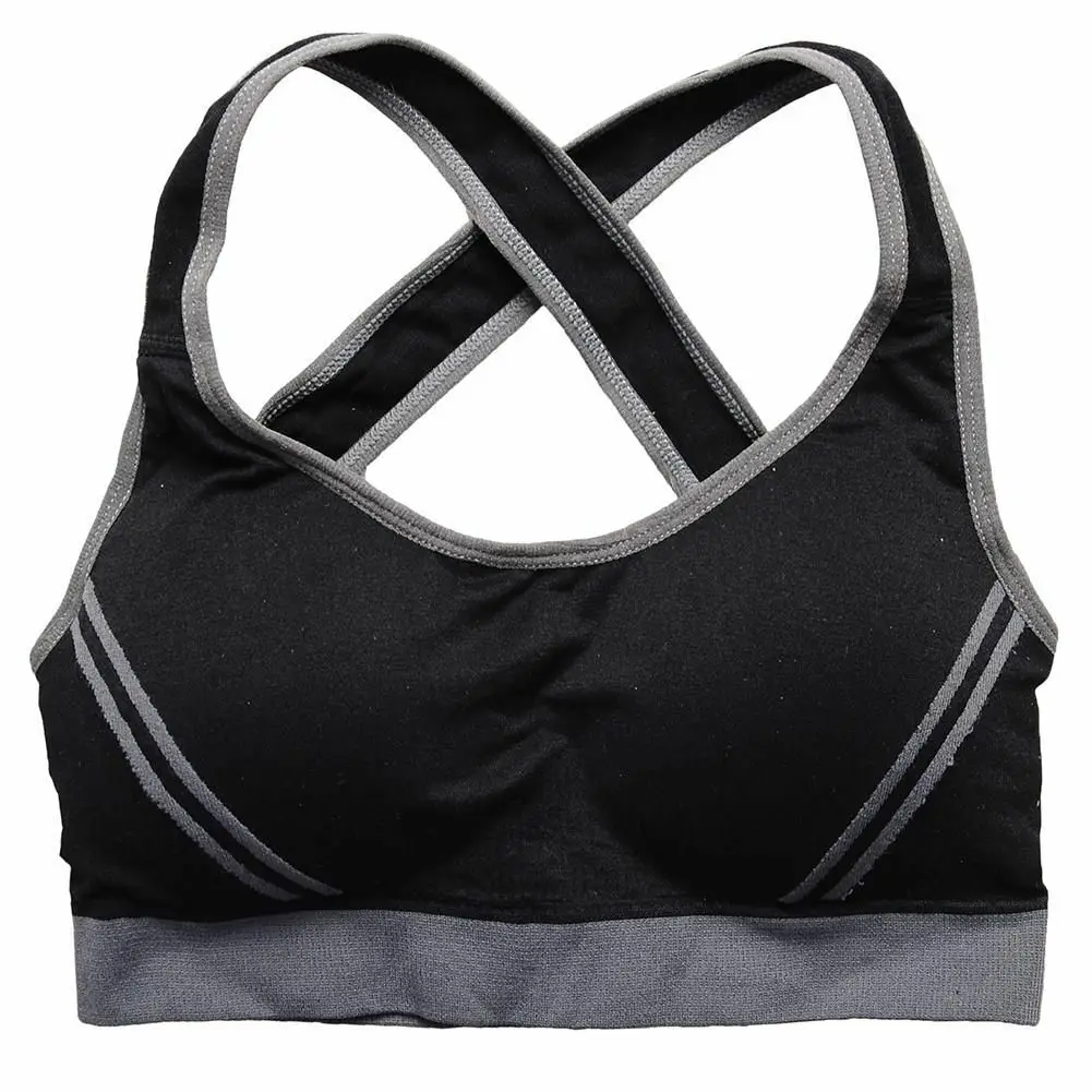 

Women's Cross Sports Bra Top Vest Push Up Sportswear Fitness Sexy Cross Back Underwear Breathable Bra Sportswear Gym