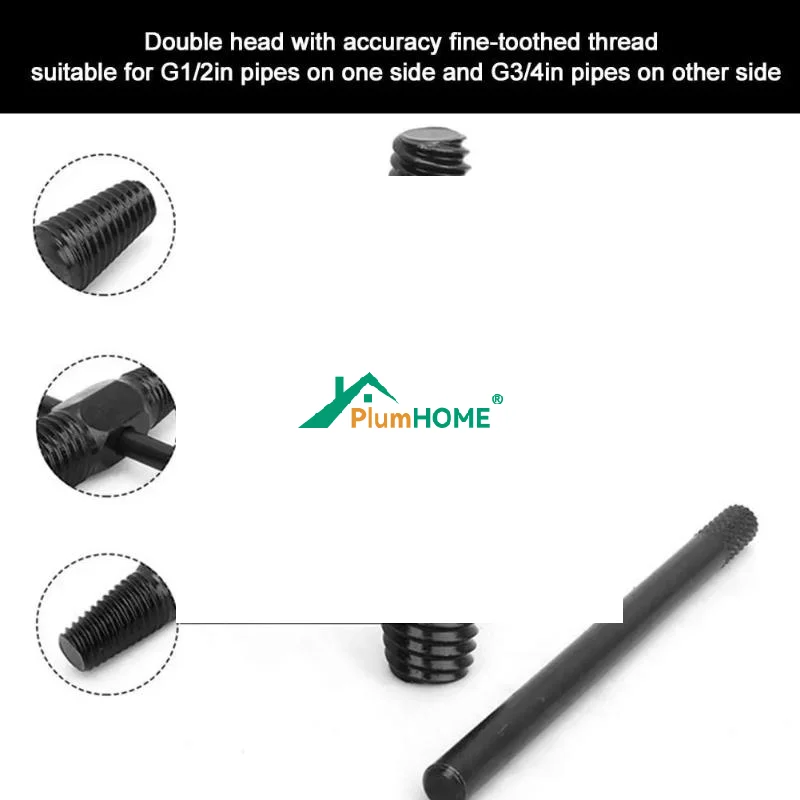 1/2″ 3/4″Broken Wire Extractor Faucet Damaged Bolts Wire Pipe Remover Double-head Water Pipe Triangle Valve Tap Bolt Remover