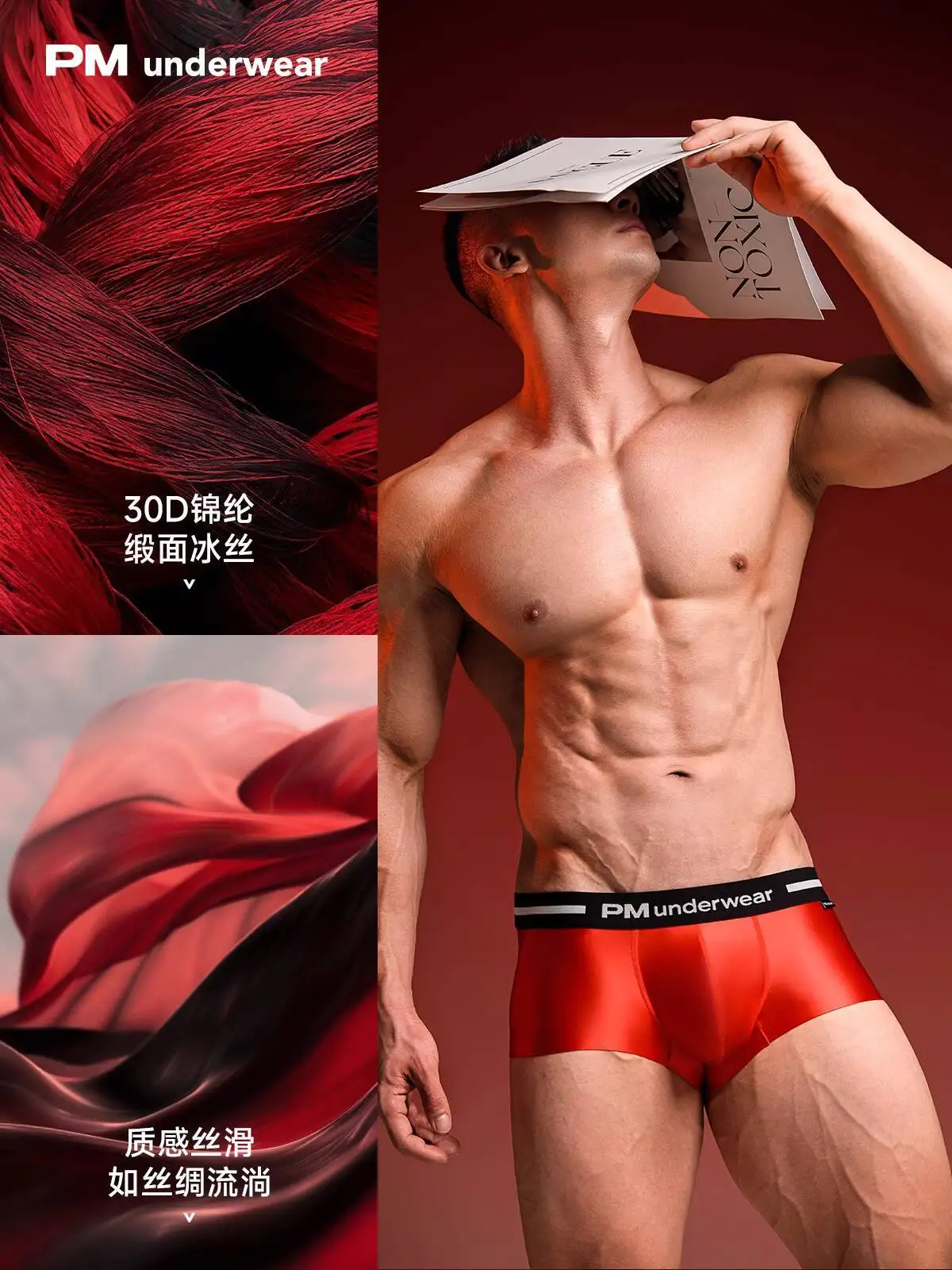 No Gift Box Glossy Sexy Ice Silk Underwears Boxer Shorts Panties Plus Size Briefs Lingeries Bottoms