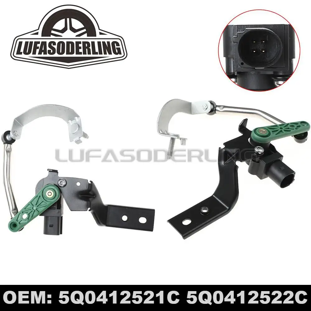 

Front Left+Right Air Suspension Ride Height Level Sensor Pair for Audi, Seat, Skoda, VW 5Q0412521C 5Q0412522C
