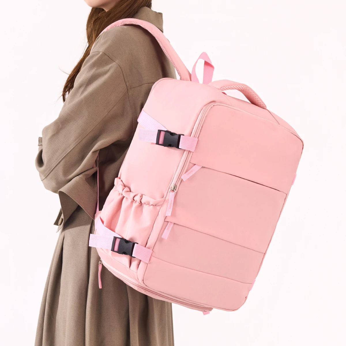 Cross-Border Travel Backpack, Men's and Women's Large-Capacity Shoe Compartment Luggage Bag, Computer Business Bag, Student School Bag, Commuting