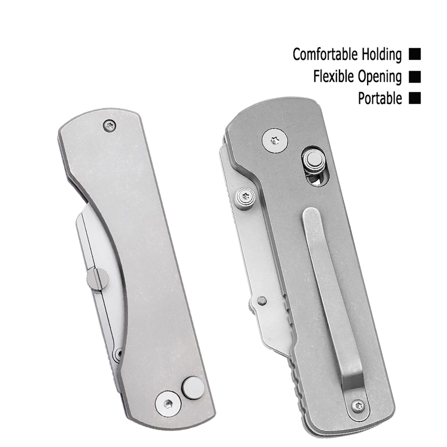 

Титановый складной нож. Лезвие можно заменить. Карманный нож. EDC-нож.