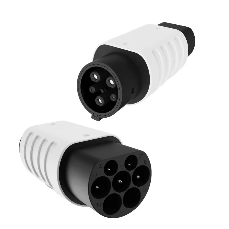 EV Charging Adapter Type 2 to Type 1 Electric Vehicle Charger Connector Conversion Plug With Security Anti‑Theft Lock