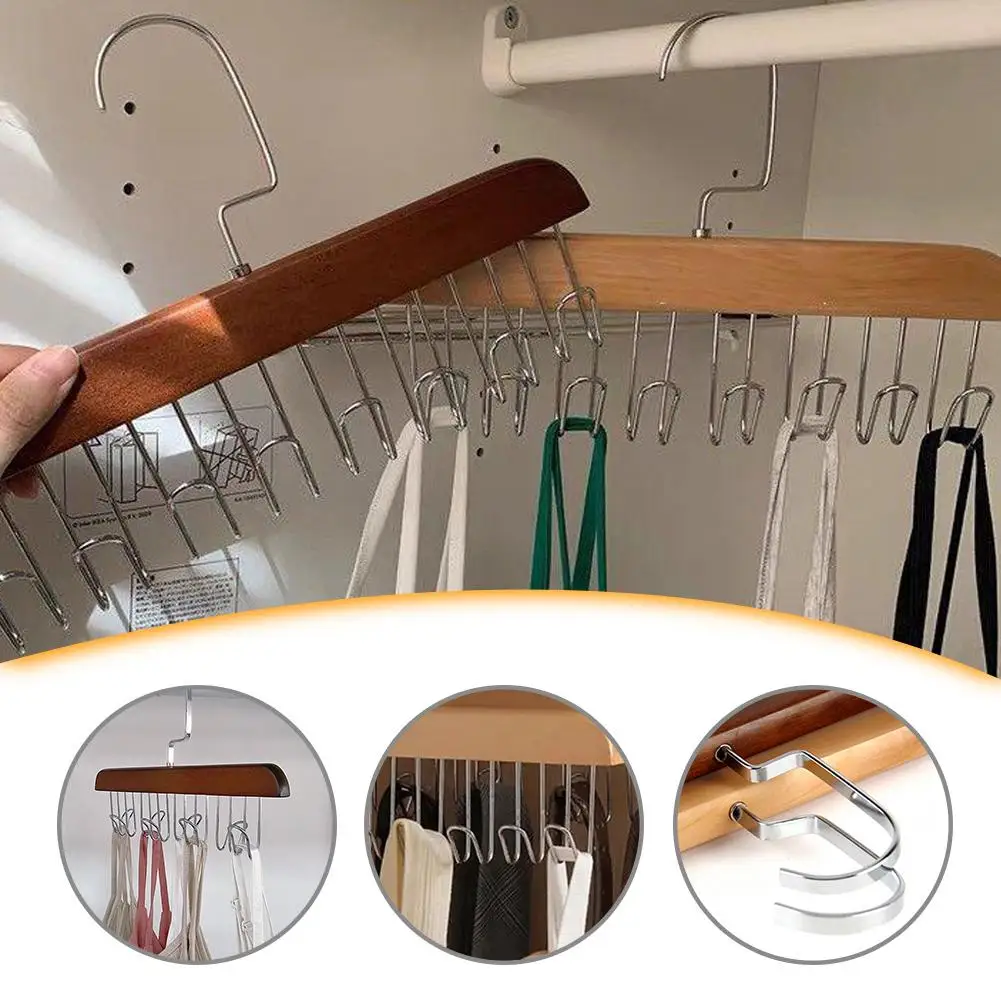 Multi-funcional Belt Rack, 8 Hook, Rack de vestuário sem costura, saco de armazenamento Rack, antiderrapante Tie Clo, atacado, I3V1