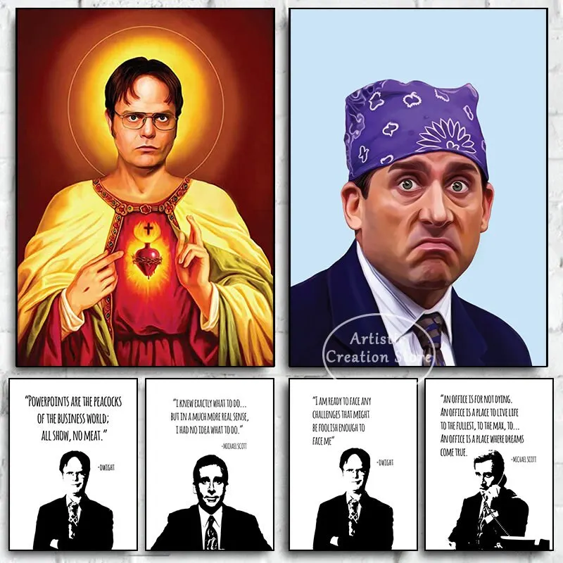 The Office Michael Scott Quote Poster  Canvas Art Print for Modern Family Bedroom Wall Decor