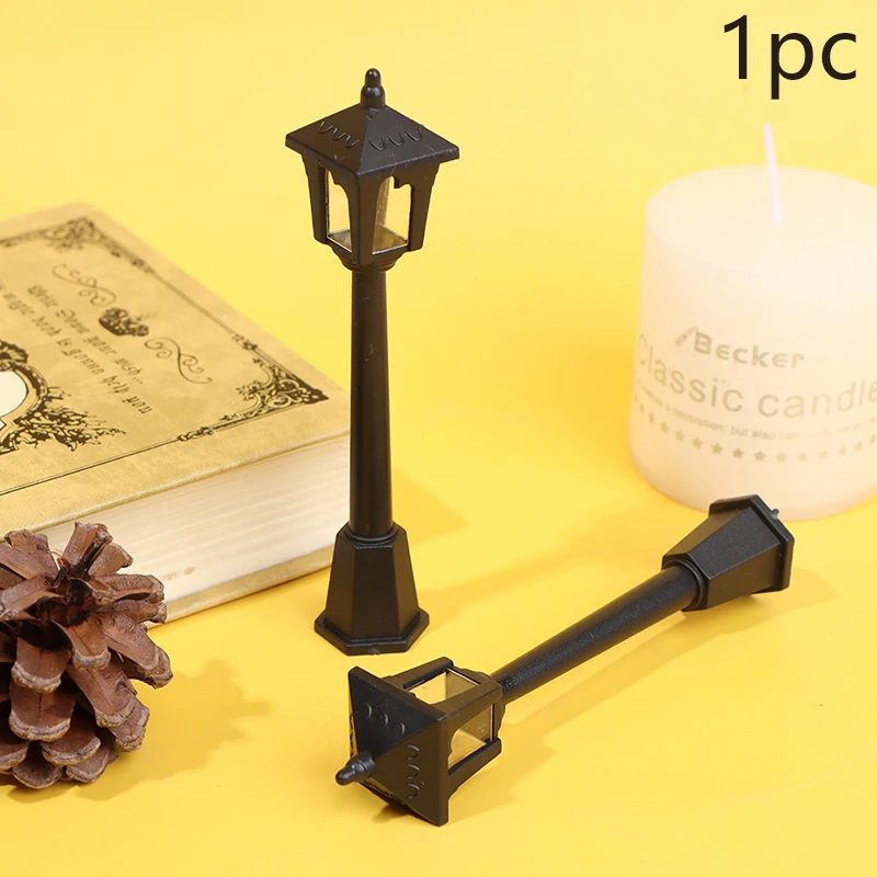 Lampione stradale in miniatura Luci a LED Panca e lampione del parco di Natale Micro paesaggio Fata Ornamento da giardino Decorazione della casa delle bambole
