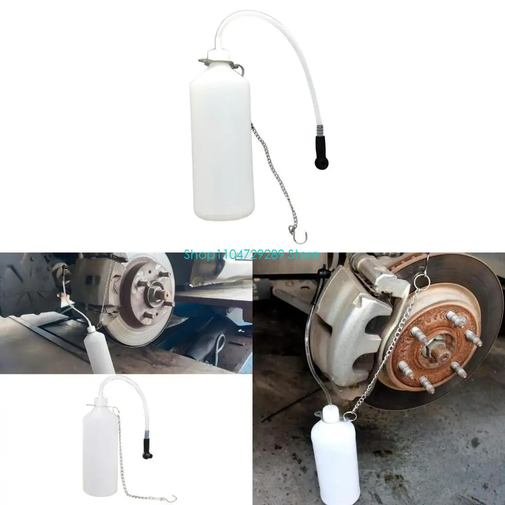 

D8KE Manual Brake Bleeder with 1L Oil Bottle Fluid Pressure Bleeding Vacuum Tool Set for Car Motorcycle