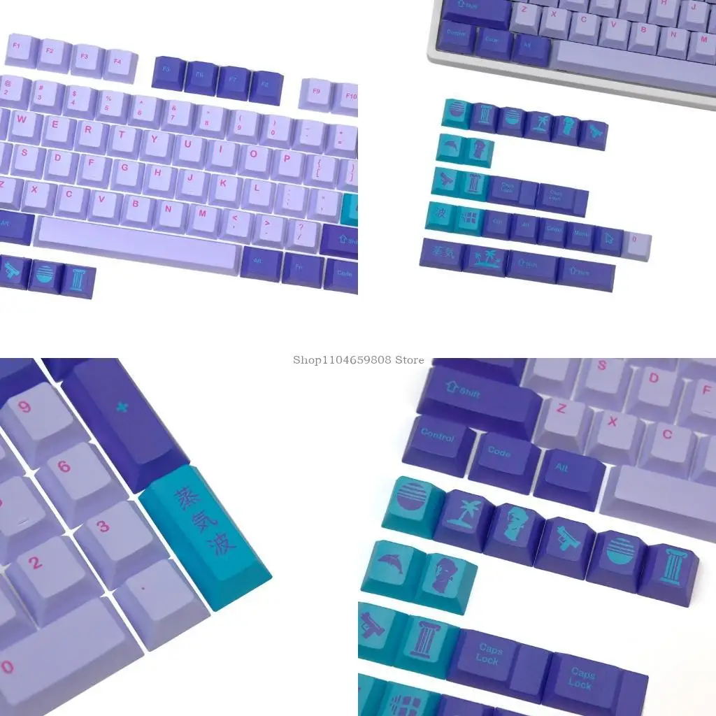 

128pcs Steam Keys Cherry Profile PBT Keycap for Cherry MX TTC Switch