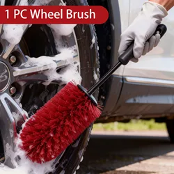 Car Wheel Rim Tire Cleaning Brush Soft Bristle Cleaner Non Scratch Auto Detailing Washing Tool flexible for all wheel types