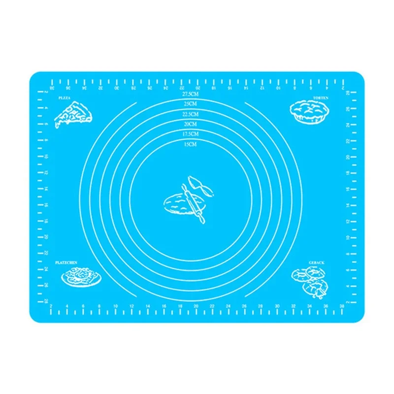 Silicone Pad Baking Mat Sheet Kneading Dough Mat Pastry Rolling Kneading Baking Pad Kitchen Mat Pizza Nonstick Pan Cooking Tools