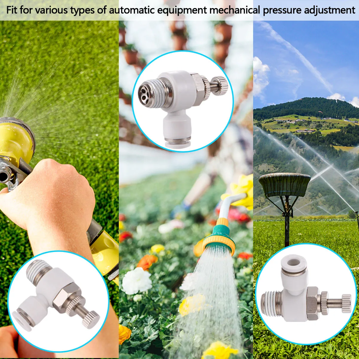 

4 pcs 6Mm Pneumatic Flow Control Valve 1/4 Inch Connect Air Regulating Fitting For Automatic Equipment Pressure Adjustment