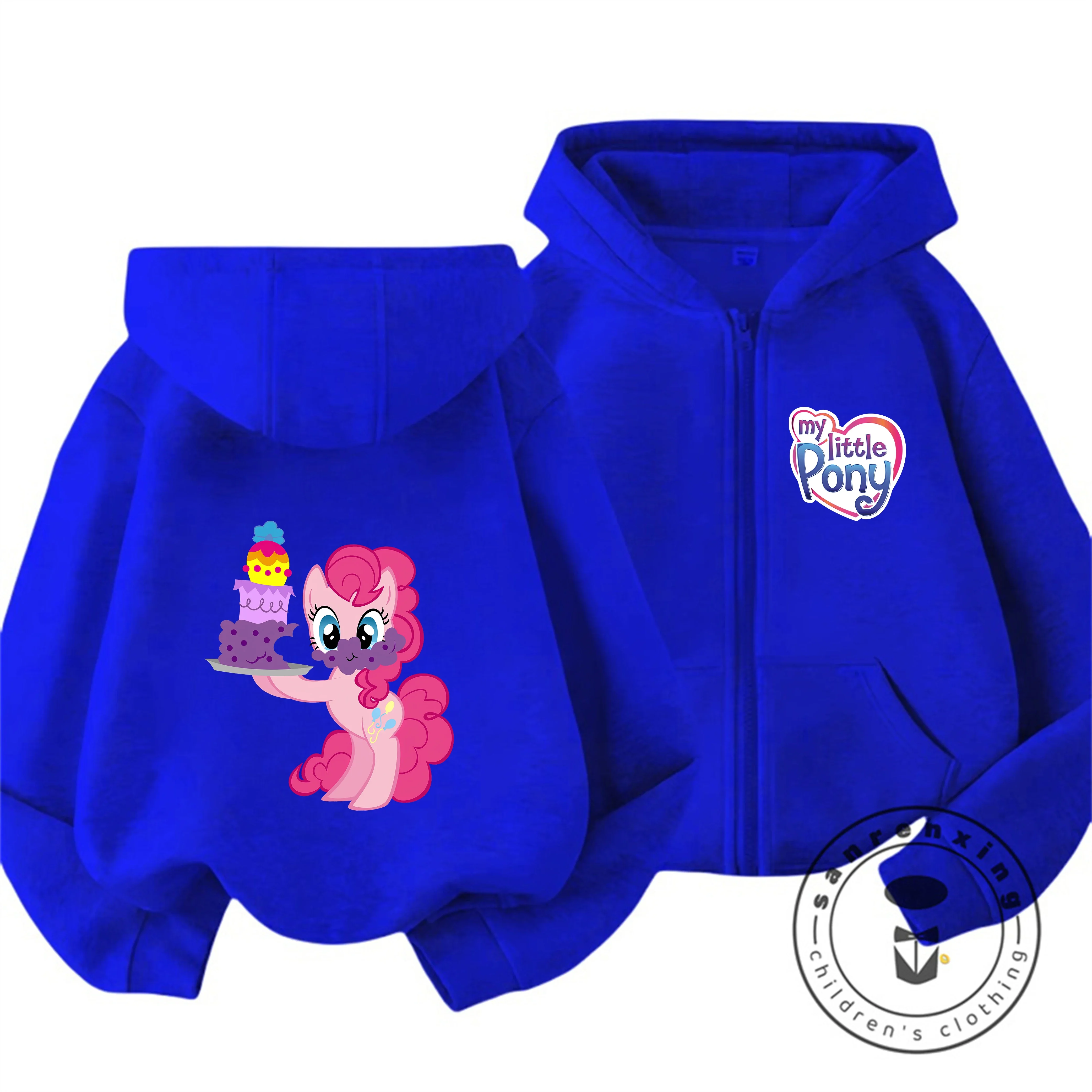 Moletom com capuz infantil kawaii, com zíper, estampa de desenho animado, outono inverno, moletom moderno, My Little Pony 3 14