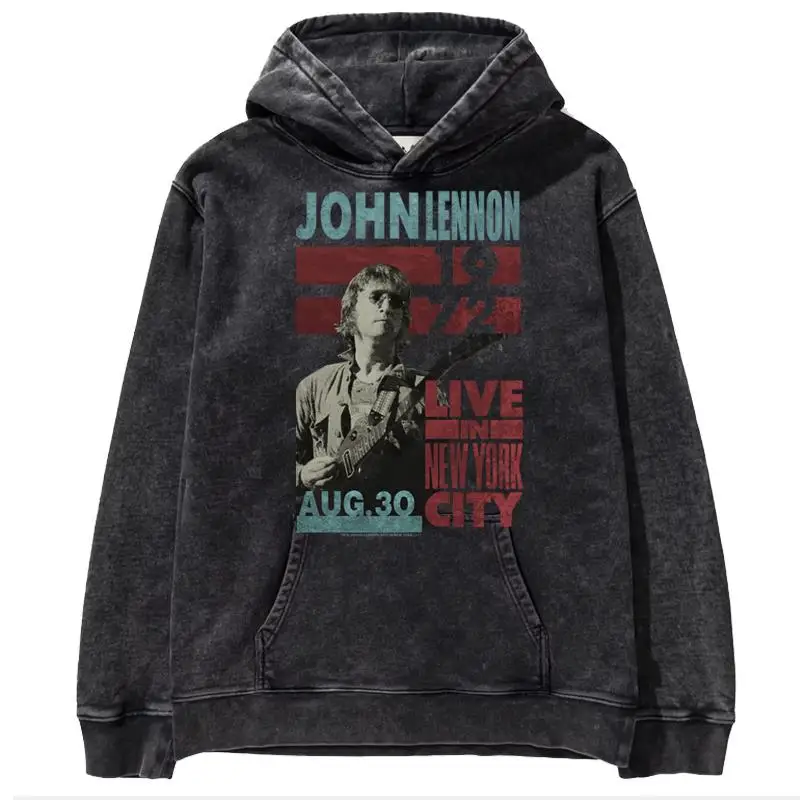 Fashion trend Y2K rock band TOP Beatles The Beatles Europe and the United States Vintage vintage punk rock washed hoodie