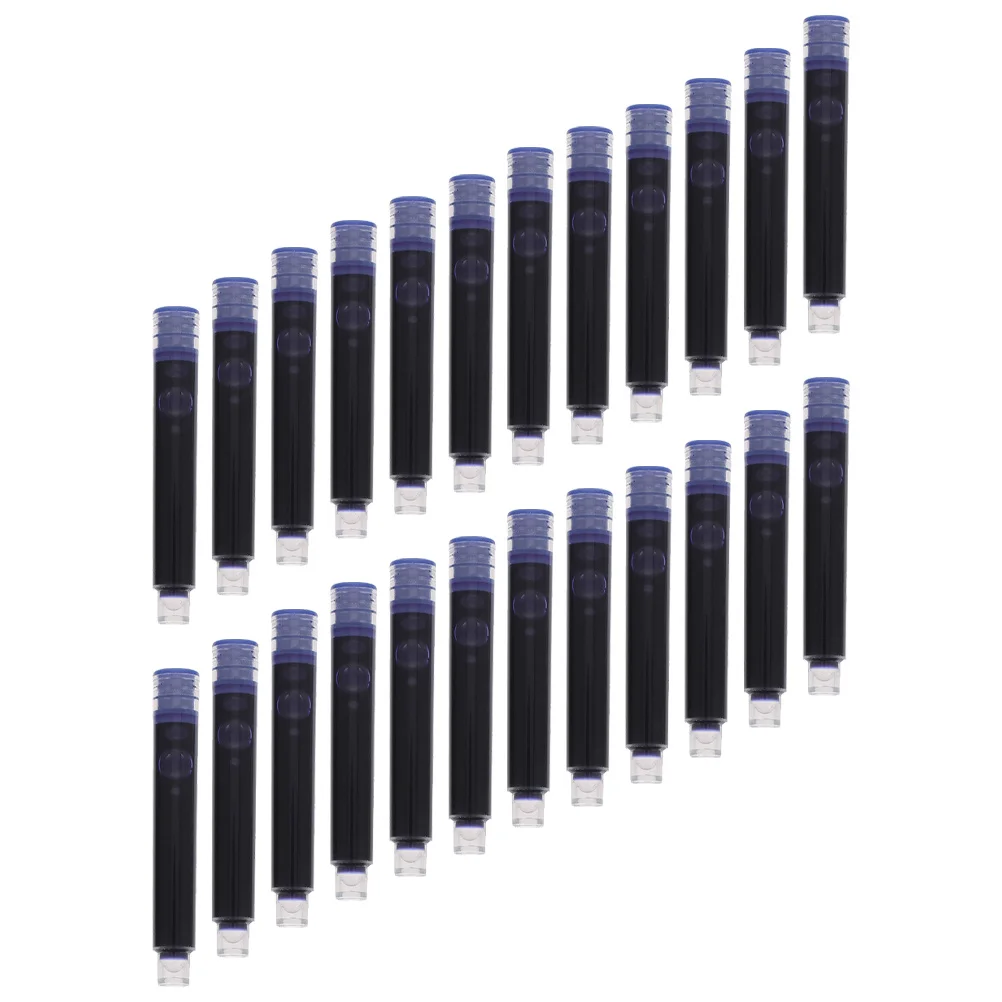 Cartouches d'encre pour stylo en acier, 200 pièces, conception Simple, installation facile, recharges d'encre pour stylos, fournitures de bureau pour étudiants