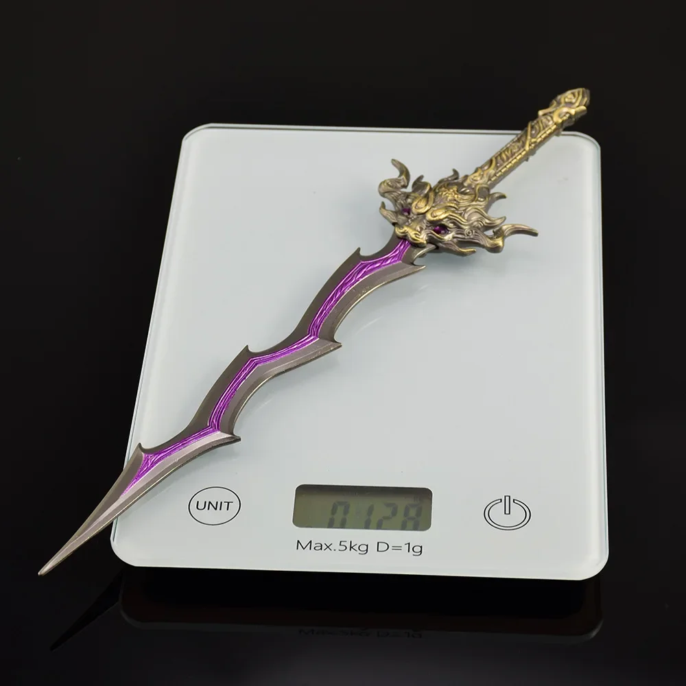 29 cm/11,42 Zoll Naraka: Bladepoint Kerze Gott Orden Spielzeug Schwert Spiel Peripheriegeräte Katana Samurai Messer Metall Waffe Modell Handwerk Spielzeug