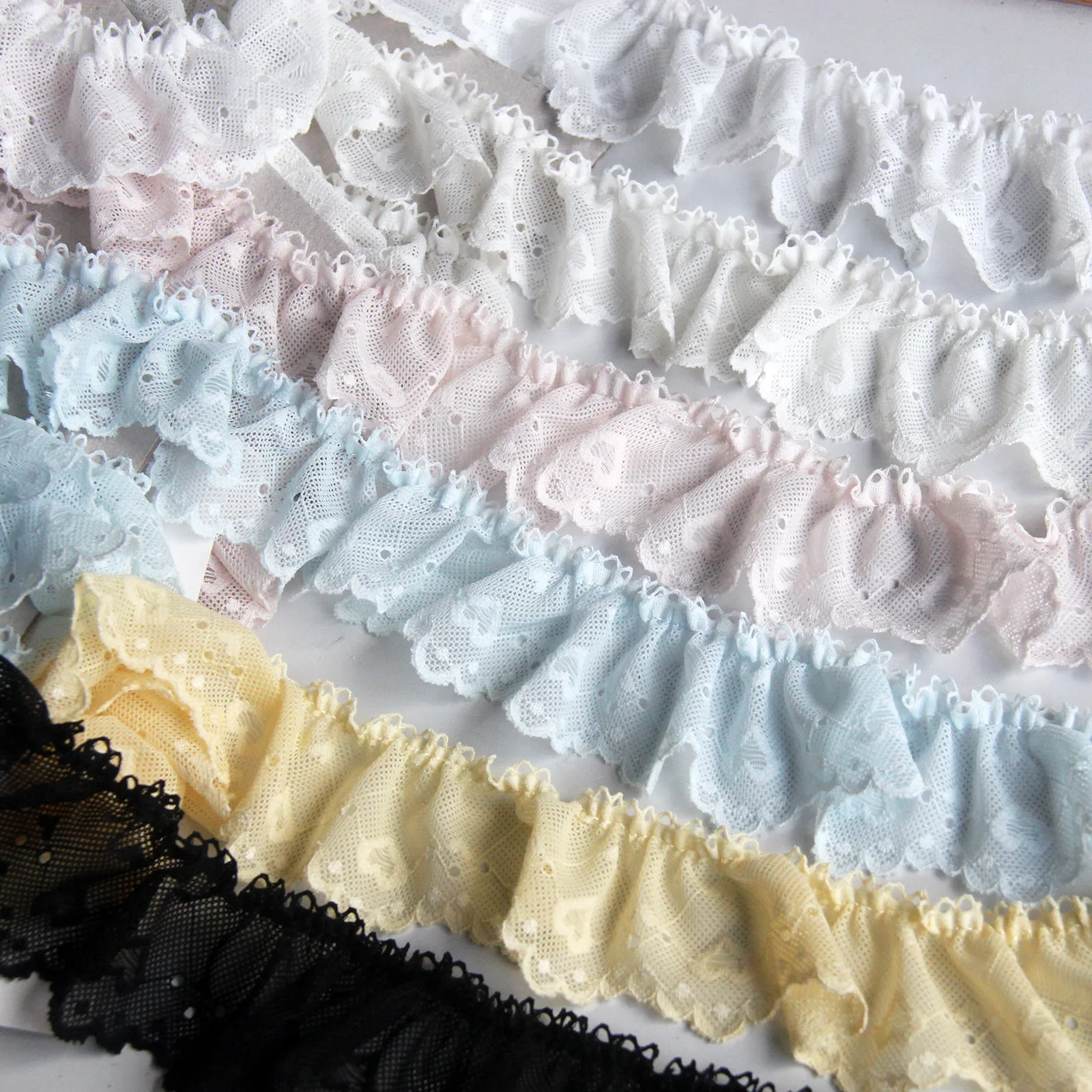 Ruffled Hem Lace Non-elastic Clothing DIY Accessories 5cm Wide