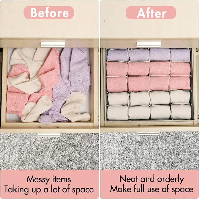 Foldable underwear bra drawer-type storage box fabric wardrobe drawer-type storage box clothing storage box underwear tie socks