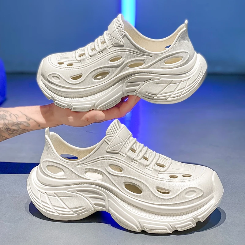 

Летняя верхняя одежда в парном стиле, нескользящие пляжные сандалии двойного назначения с защитой от запаха на толстой подошве для спорта и отдыха для мужчин и женщин