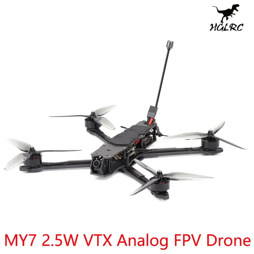 

HGLRC MY7 Long Range FPV Drone - 2810 1350KV Motor 5.8G 2.5W Analog VTX Quadcopter for RC Racing & Aerial Photography