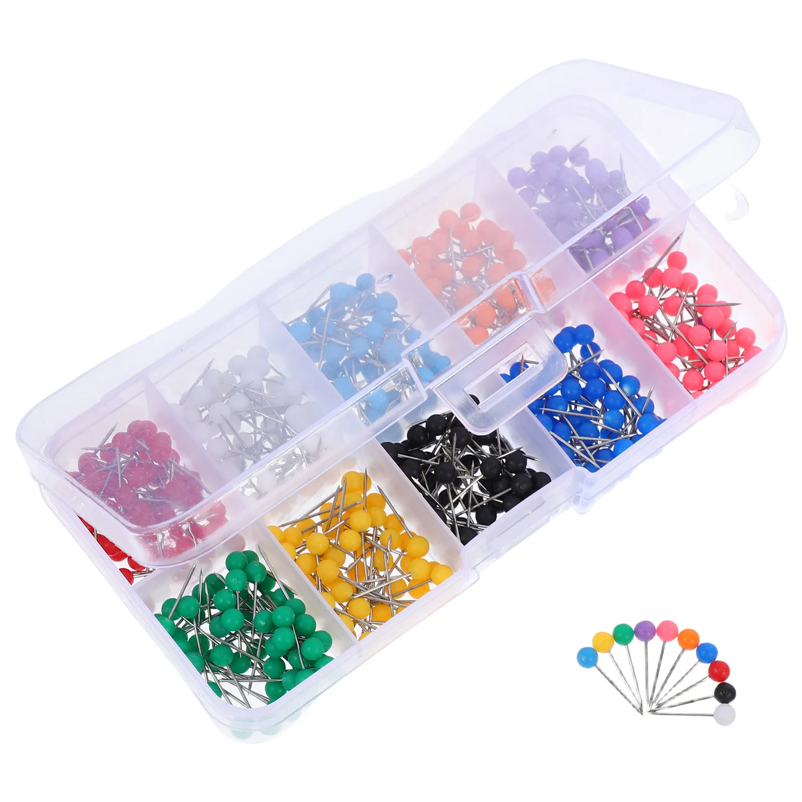 

500pcs Colored Thumbtack Plastic Colorful Drawing Pin Push Pin Maps Calendar 10 Different Colors