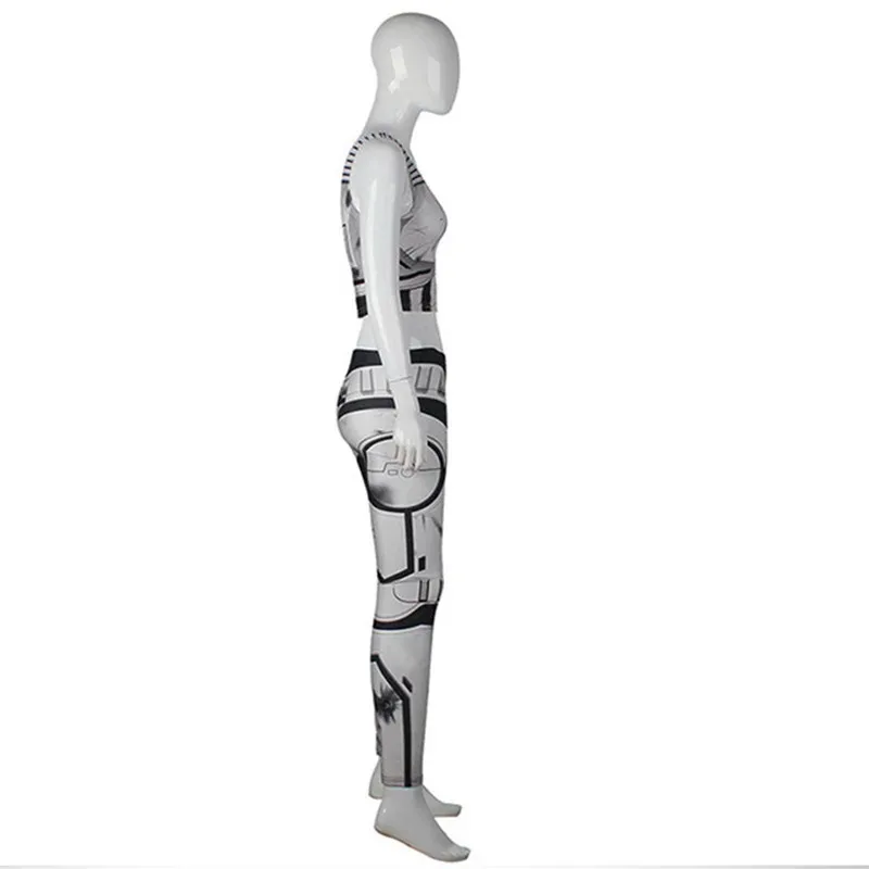 qq34Adult Star Costume Cosplay Stormtroope Crop Imperial Fashion T-shirt sexy Top Pantaloni Set Leggings Donna Tuta attillata