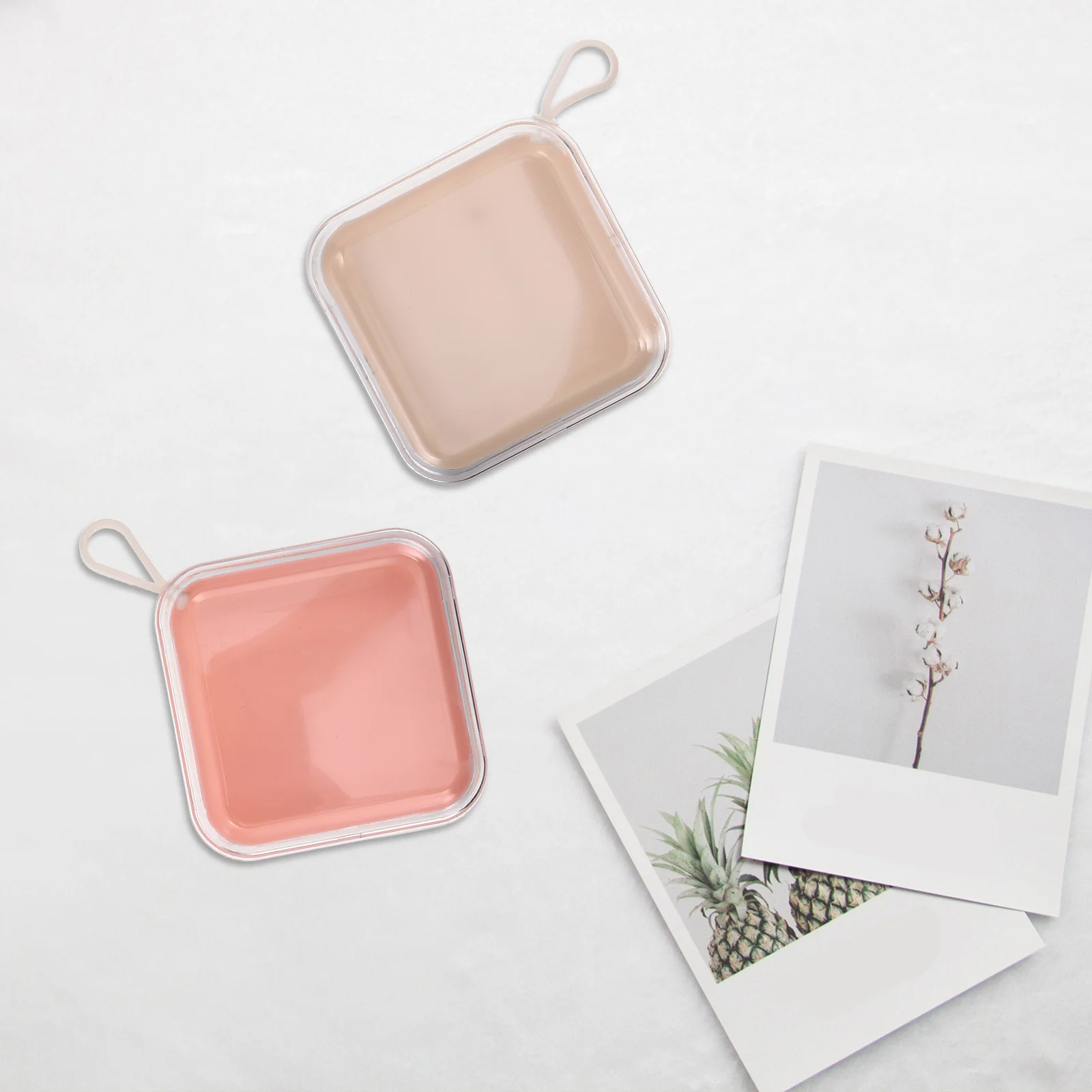 2 قطعة صندوق تخزين اضغط على منظم تصميم شفاف متعدد الأقسام للوصول السريع اضغط على حامل الأظافر المزيف السائبة #6