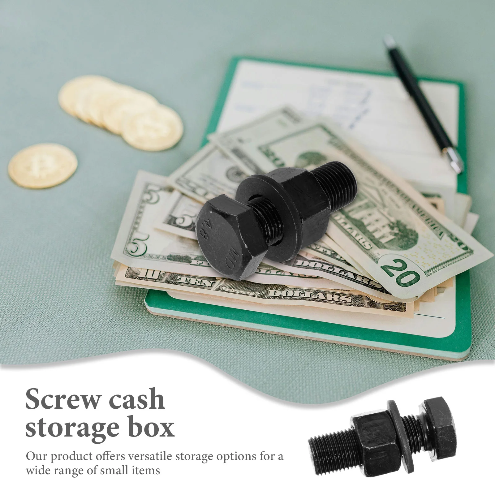 Key Screw Money Box Small Pill Container for Hidden Storage Medicine Bottle Boxes