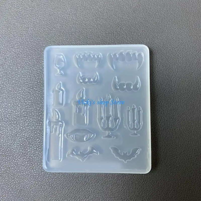 قالب سيليكون من درجة الغذاء قابل لإعادة الاستخدام، مجموعة أدوات صنع الشموع القوطية للديكور المخيف