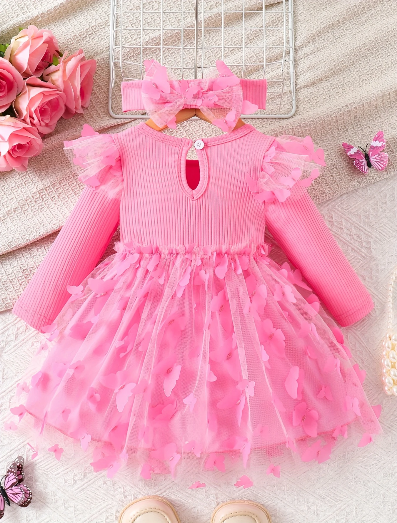 Spring Sweetheart Style: Pink Butterfly Tulle Dress (Everyone Will Ask Where It’s From)