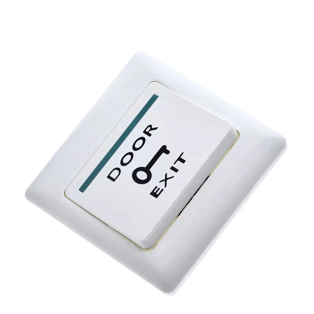 Système de contrôle d'accès à bouton-poussoir, 5 pièces, interrupteur poussoir, bouton de sortie en plastique écologique, serrure de porte électronique carrée anti-poussière