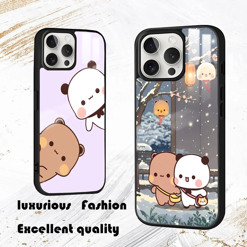 New BuBu DuDu Couple Phone Case For iPhone 16 15 14 13 12 11 Pro Max Plus Mini PC Fashion mirror phone case