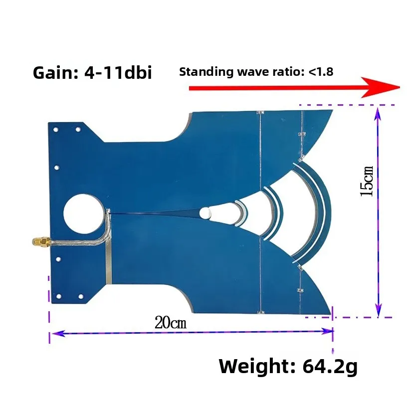 420MHz-10GHz Ultra Wideband UWB TEM Antenna High Gain For Video Transmission Positioning