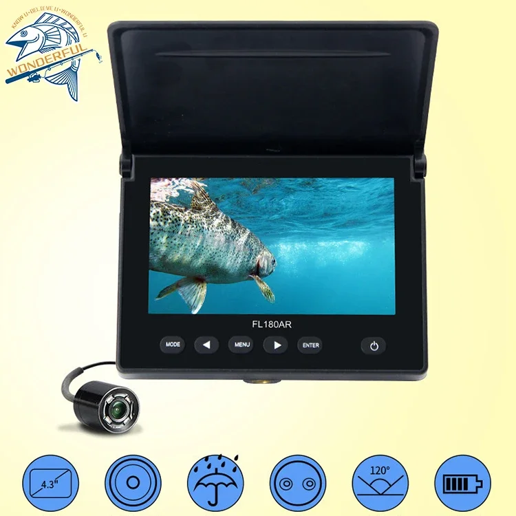 In Stock 4.3in Screen HD Waterproof Visual Underwater for Ice Fishing