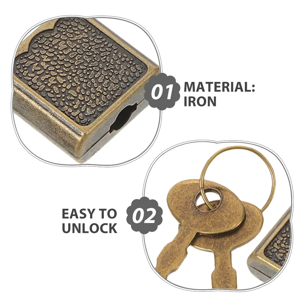 Vintage Metal Pirate Treasure Chest Locks – 10 Sets with Keys for Halloween, Party, Play & Storage