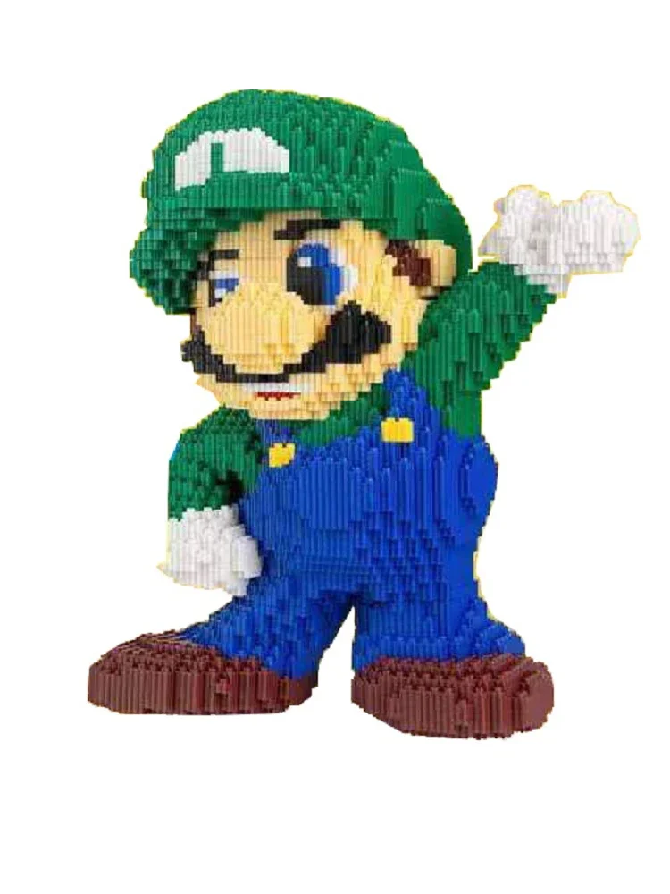 2025 Super Mario Bros Grote Bouwstenen Anime Figuur Cartoons Model Gient Super Mario Blokken Ornamenten Kinderen Geschenken - afbeelding 2