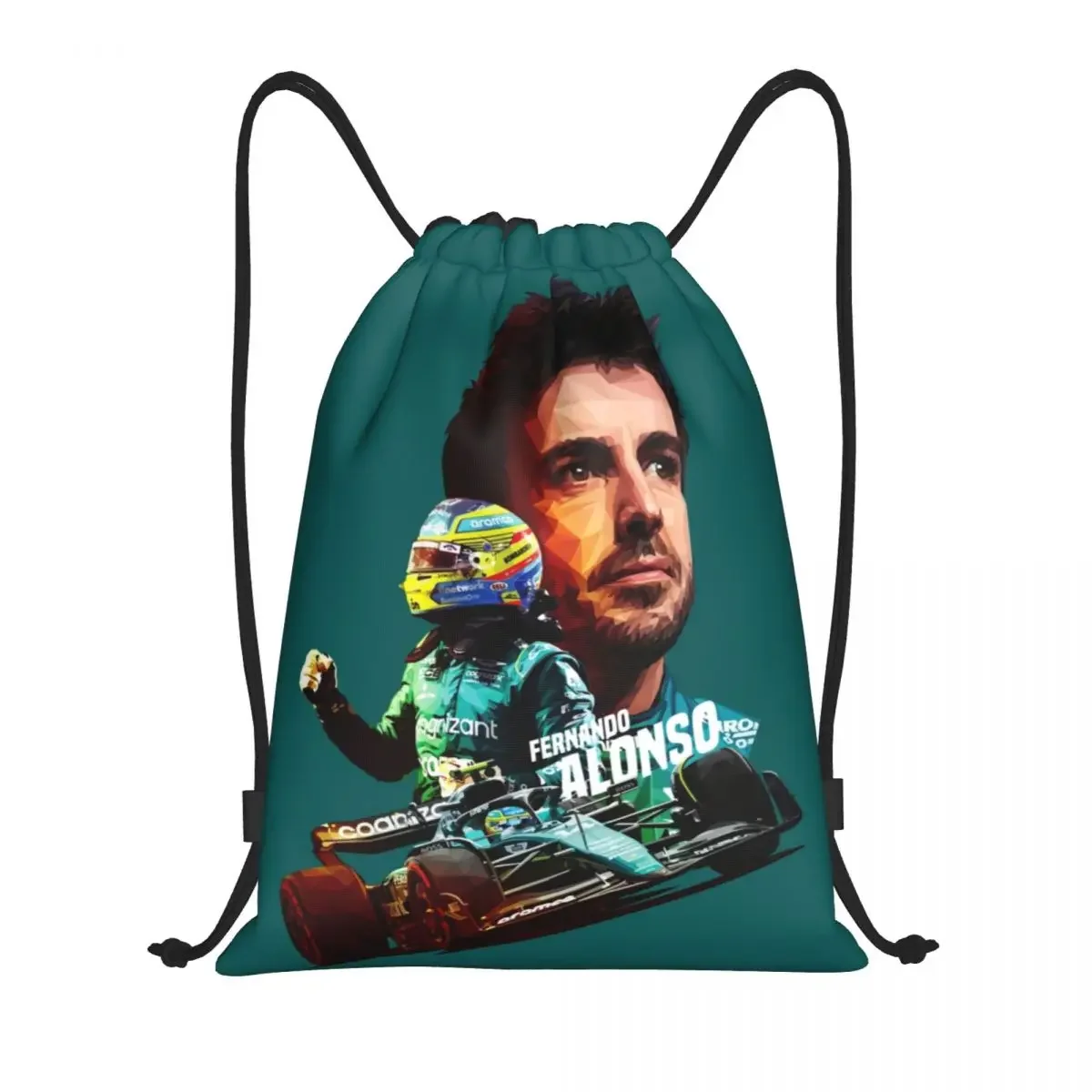 Alonso Hot Lap Trekkoord Rugzak Vrouwen Heren Sport Gym Sackpack Draagbare Fernando Sportwagen Training Tas Zak