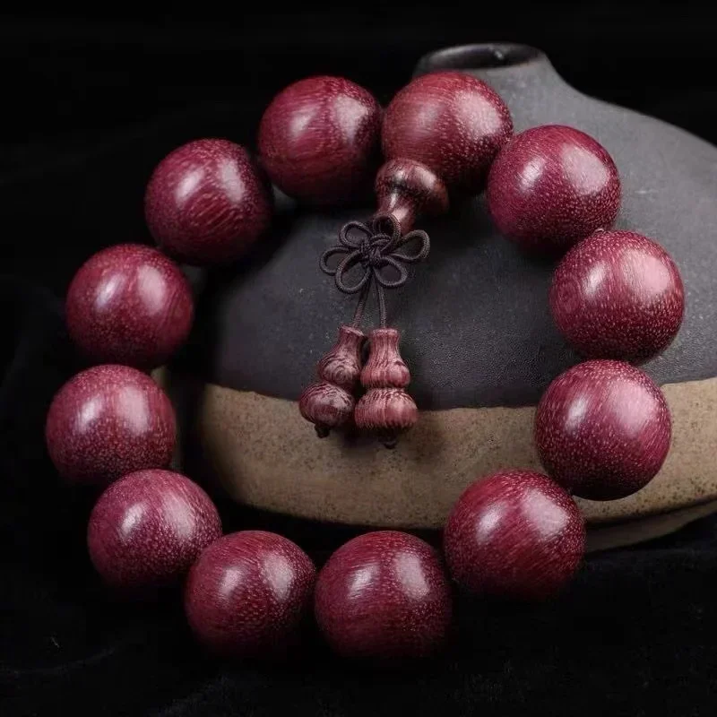 

Natural Violet Bracelet Perilla Bracelet Red Sandalwood Gold Silk Nanmu Huanghua Pear Gold Silk Sandalwood Bracelet