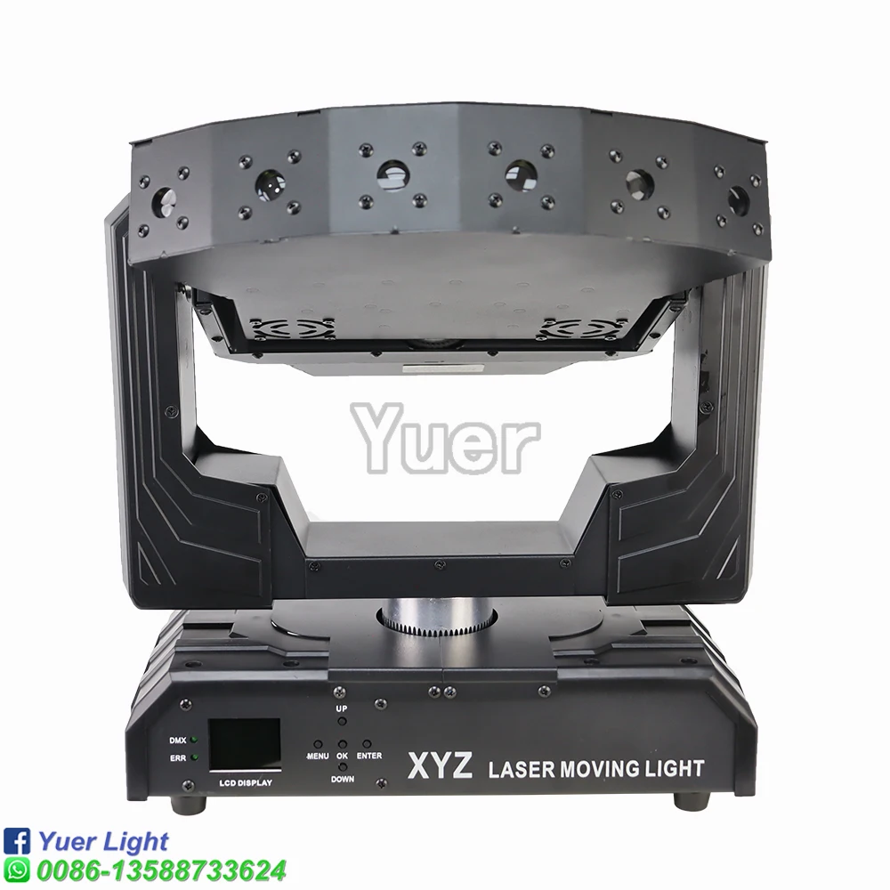 NEW 6 Eyes RGB Beam Laser Moving Head Light 6X500MW XYZ Axis Infinite Rotation DMX DJ Disco Party Stage Swing Effect Projector