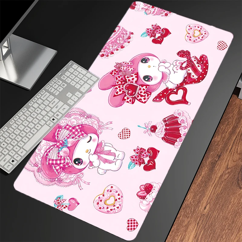 Tappetino per mouse My Melody Tappetino per tastiera per computer appositamente progettato Tappeto Accessori da gioco di grandi dimensioni Tappetino per mouse PC Gamer Tappetino da scrivania Tavolo