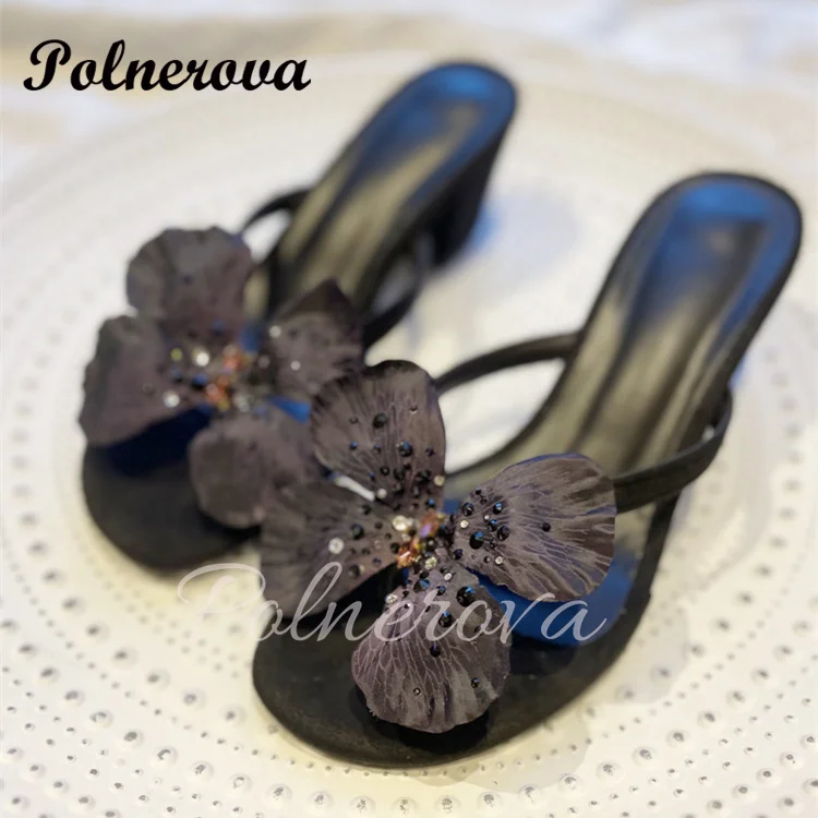 

Black Butterfly Rhinestone Flats Women High Heels Flip-Flops Open Toe Sandalias De Mujer Verano Sandalias De Mujeres En Oferta