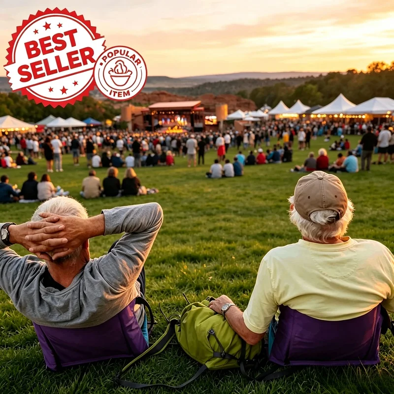 Folding Stadium Chair Reclining Bleacher Seat With Padded Back Support Cushion for Outdoor Sports