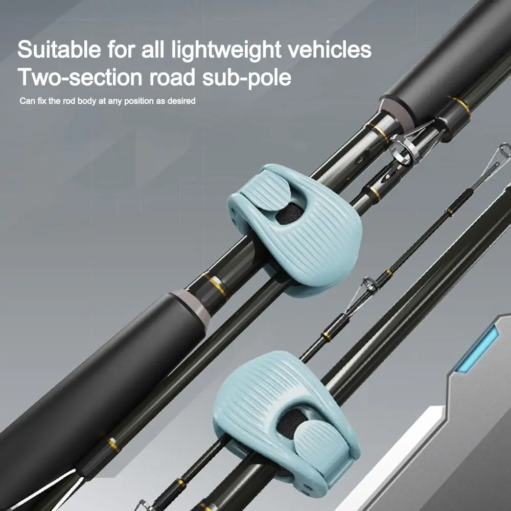 1/4Pcs Non-Slip Multifunctional Fishing Rod Holder Durable Snack Storage Clip Fishing Rod Fixer Wall Mounted Fishing Pole Straps