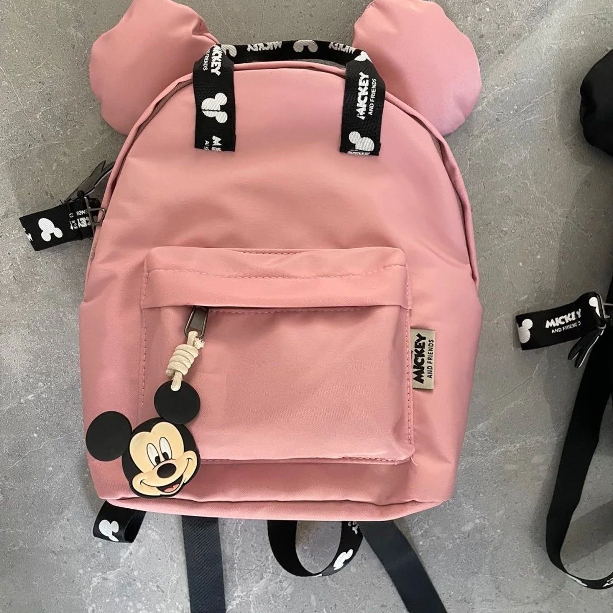 Mochila de hombro de dibujos animados de Disney para niñas pequeñas, mochila escolar encantadora de Minnie, regalo para niños de jardín de infantes,