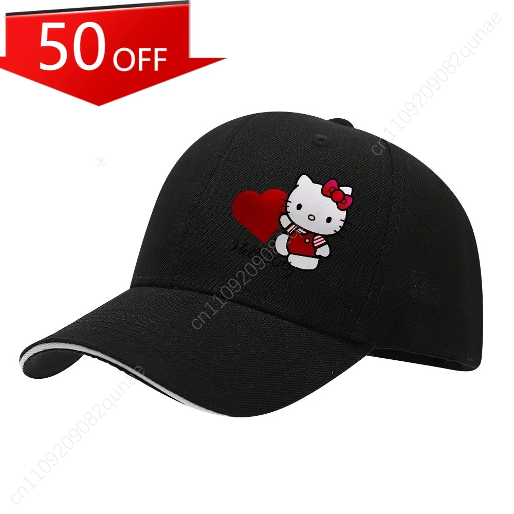 

Регулируемая бейсболка с мультяшным принтом Sanrio Hello Kitty, легкая кепка, подходящая для всех сезонов, для мужчин и женщин.