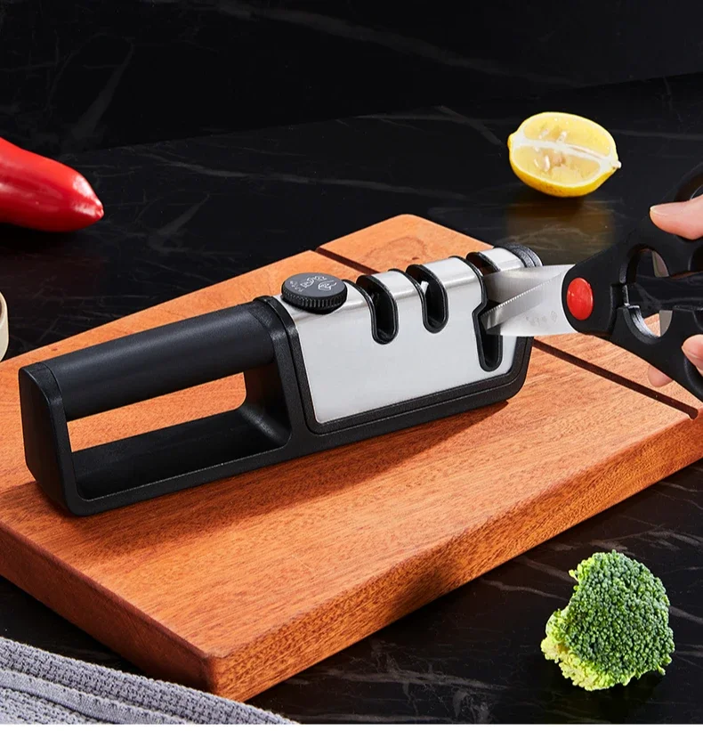 

Knife sharpening artifact household quick kitchen scissors kitchen emery fixed angle whetstone stick