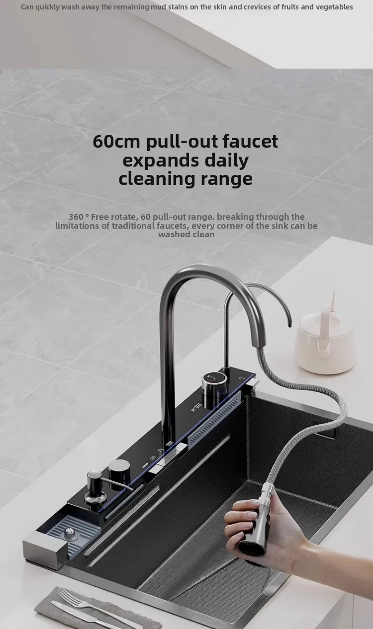 LTT الفولاذ المقاوم للصدأ المطر كبير وعاء واحد المطبخ سميكة حوض غسيل الخضار بالوعة