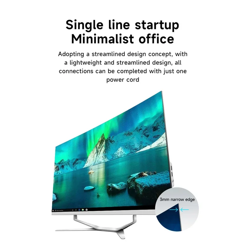 32 inch 1K all-in-one computer ( core i7CPU , RAM 16GB, SSD 1024GB, Windows 11 Pro), white, English keyboard