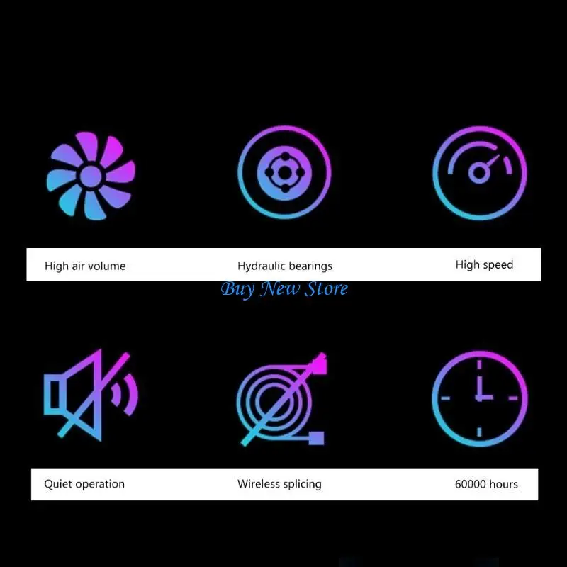 

20CE 3pcs 4Pin PWM Fans Hydraulic Bearing ARGB CPU Fans Shock Absorption Low Noise